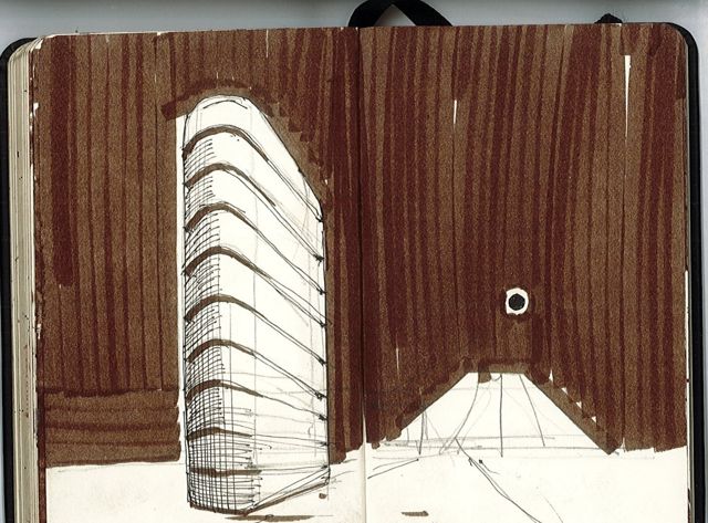 brown marker