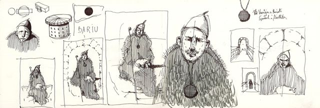 pyramids and figures