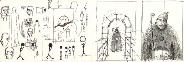 pyramids and figures