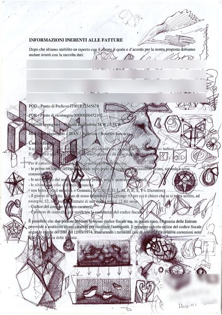 drawings on paperwork