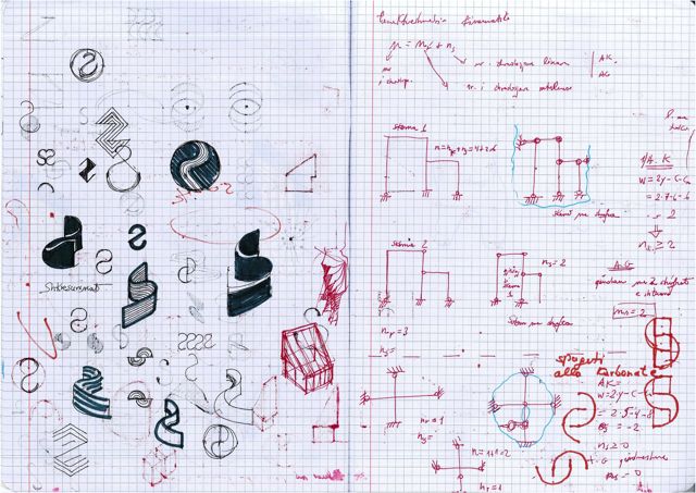 signs on squared paper