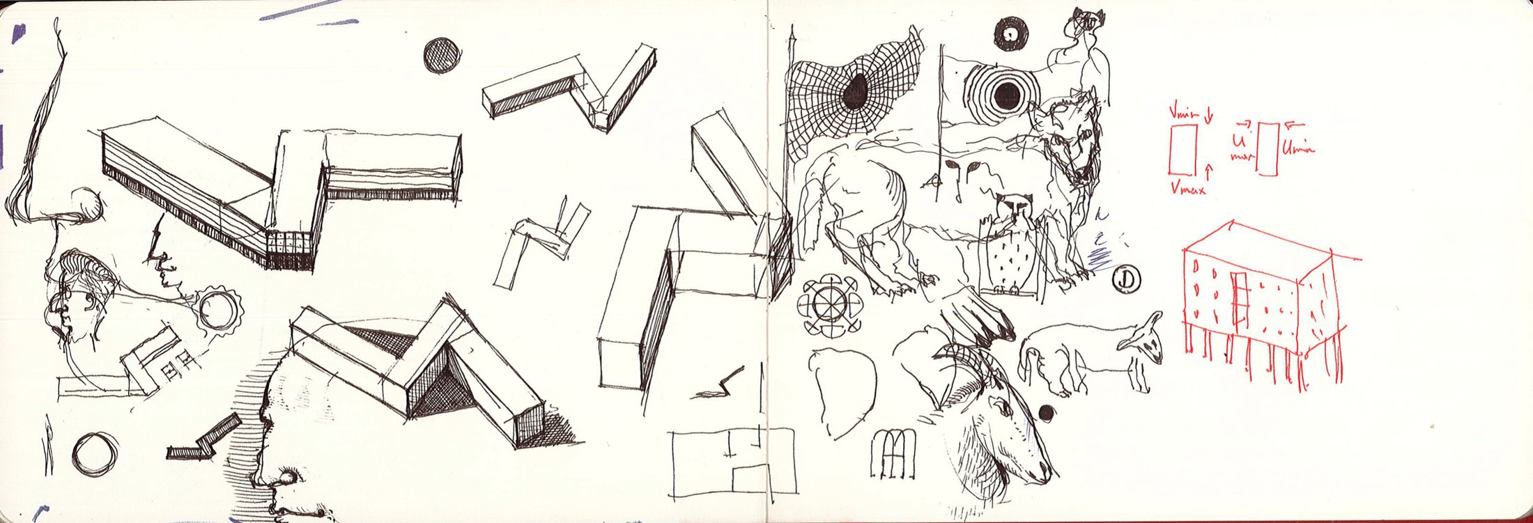pyramids and figures, sheet 7