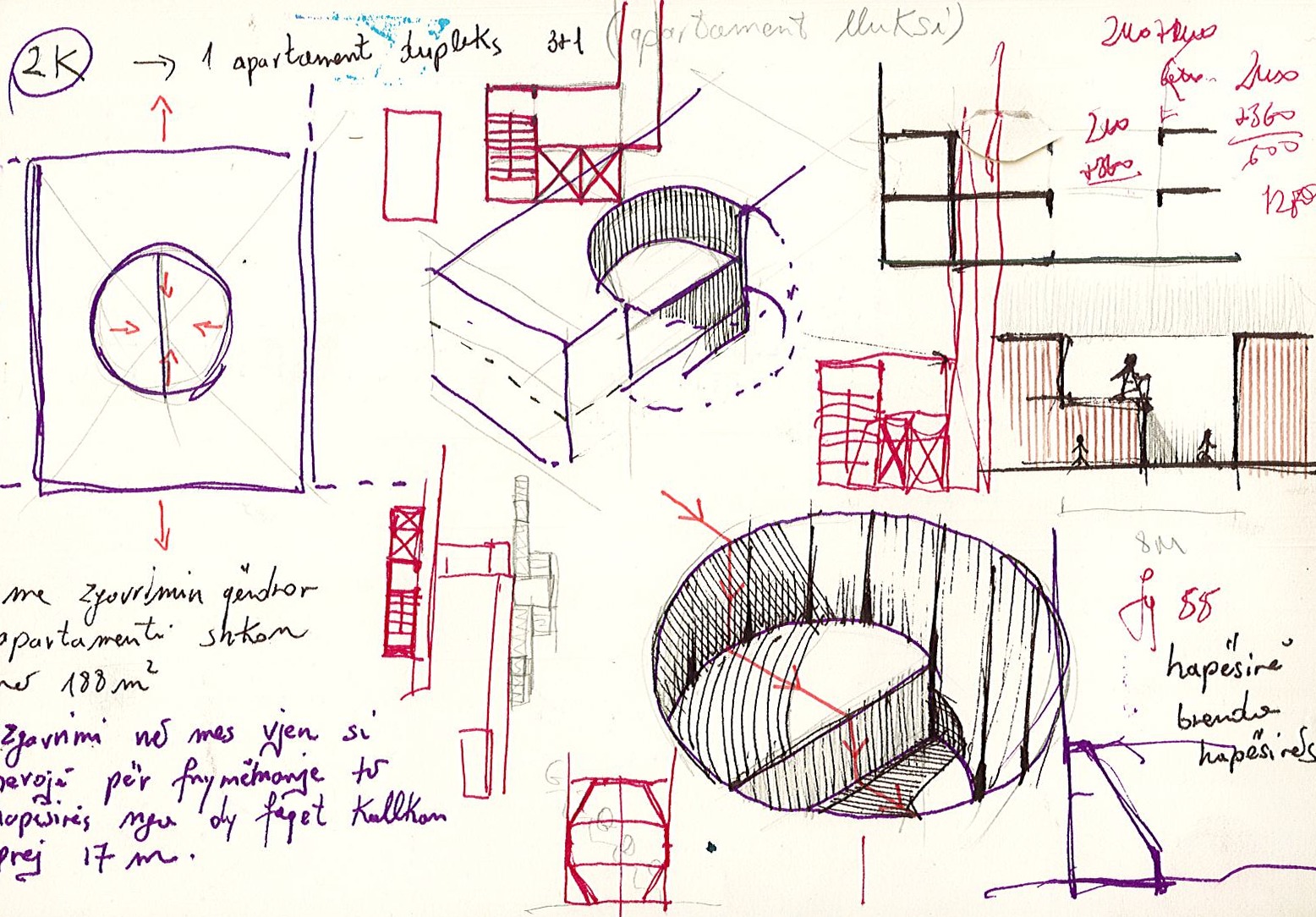 housing blocks, November 2023: a duplex flat around a round void