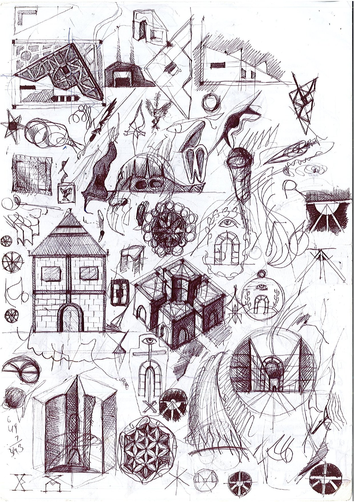 disegni sulle scartoffie, foglio 2