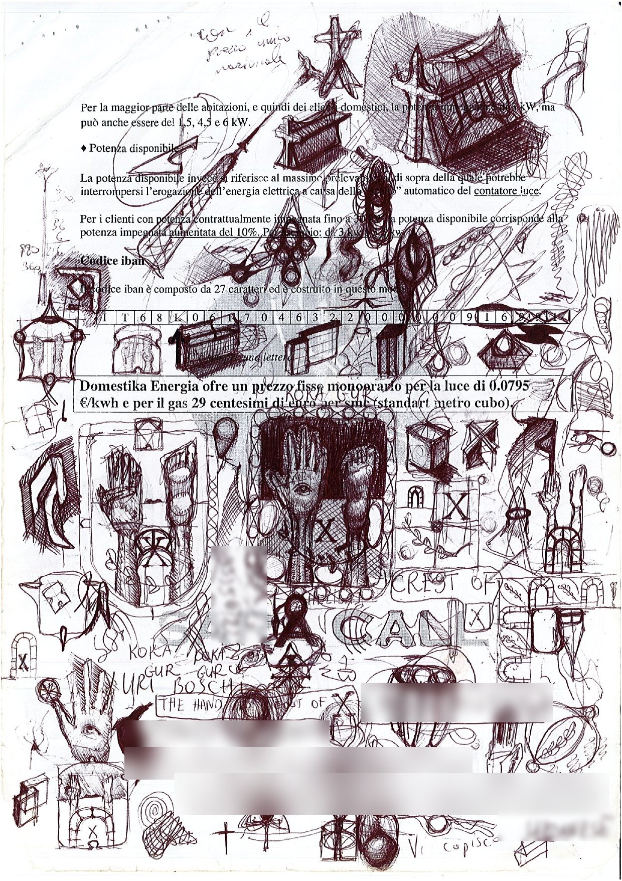 disegni sulle scartoffie, foglio 3