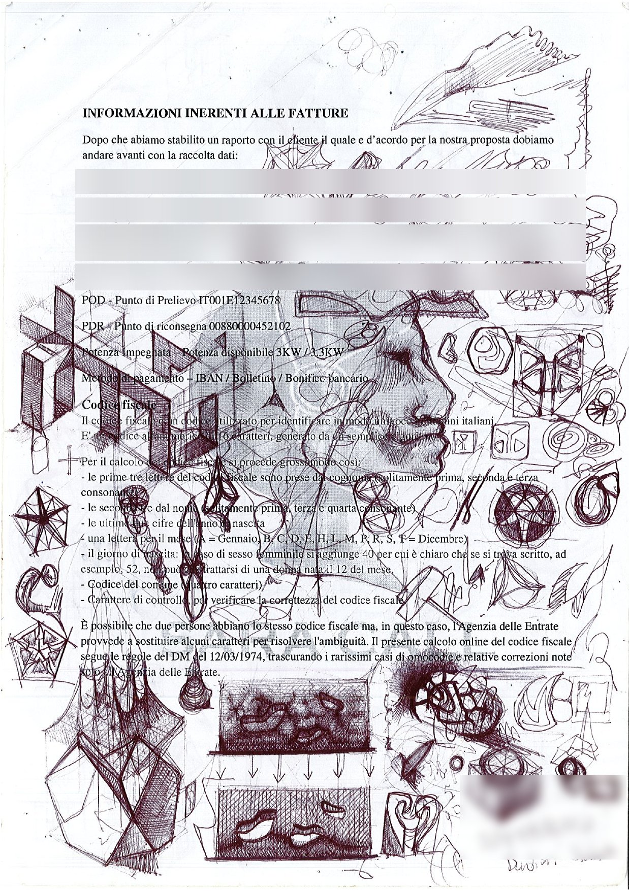 disegni sulle scartoffie, foglio 6