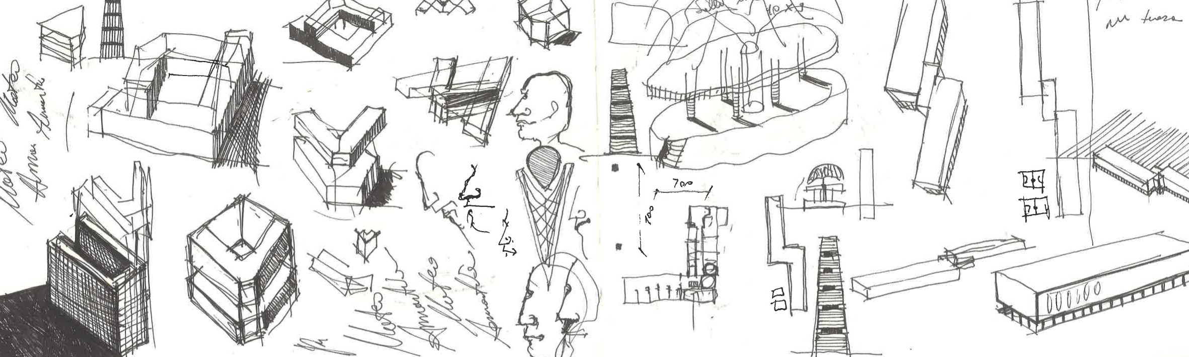 red notebook: towers, courtyards and a floating roof