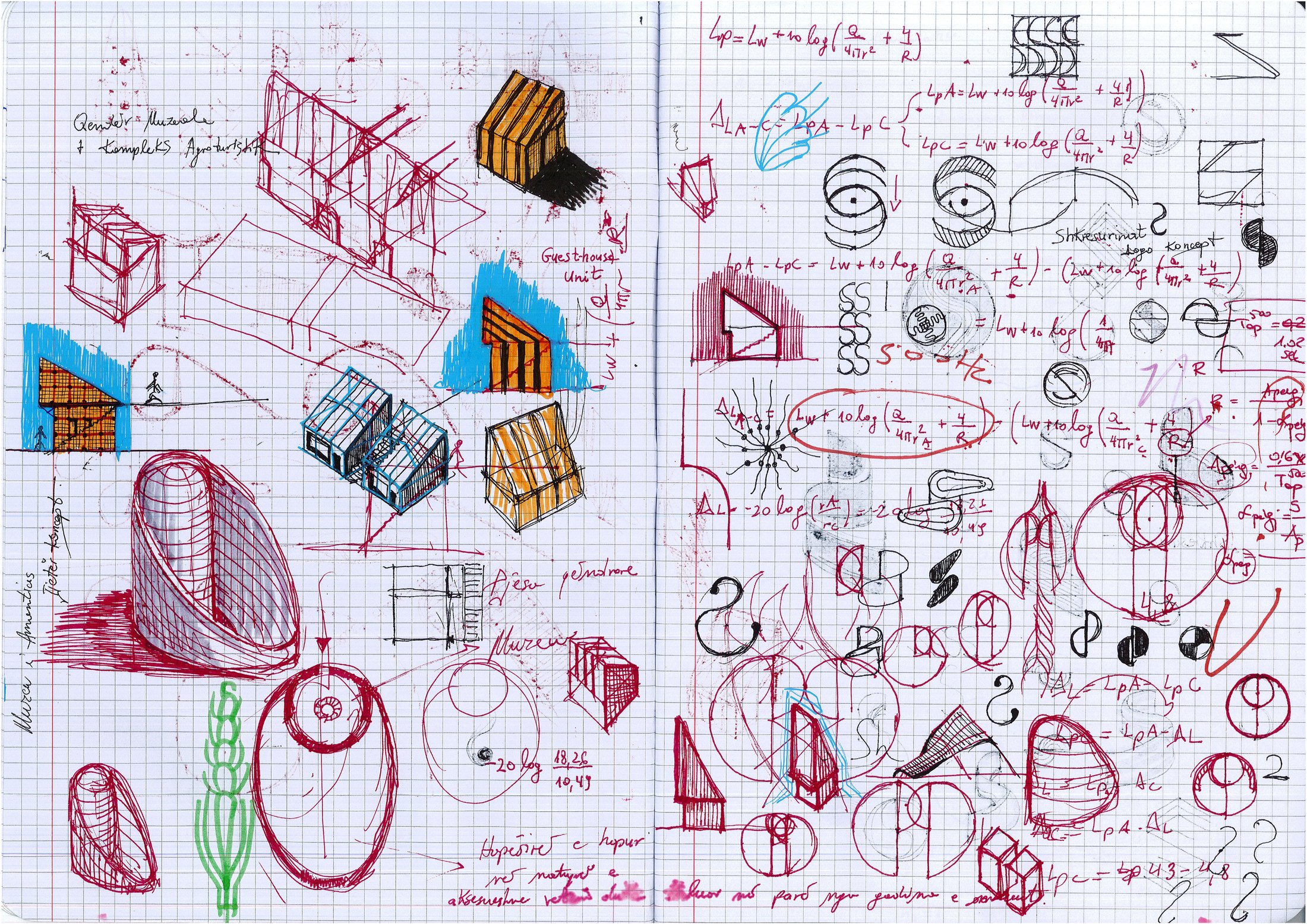 segni su carta a quadretti, foglio 5
